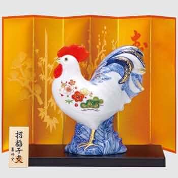 Amazon | 酉 染錦 松竹梅 大 【酉年の縁起干支飾り】 干支 置物